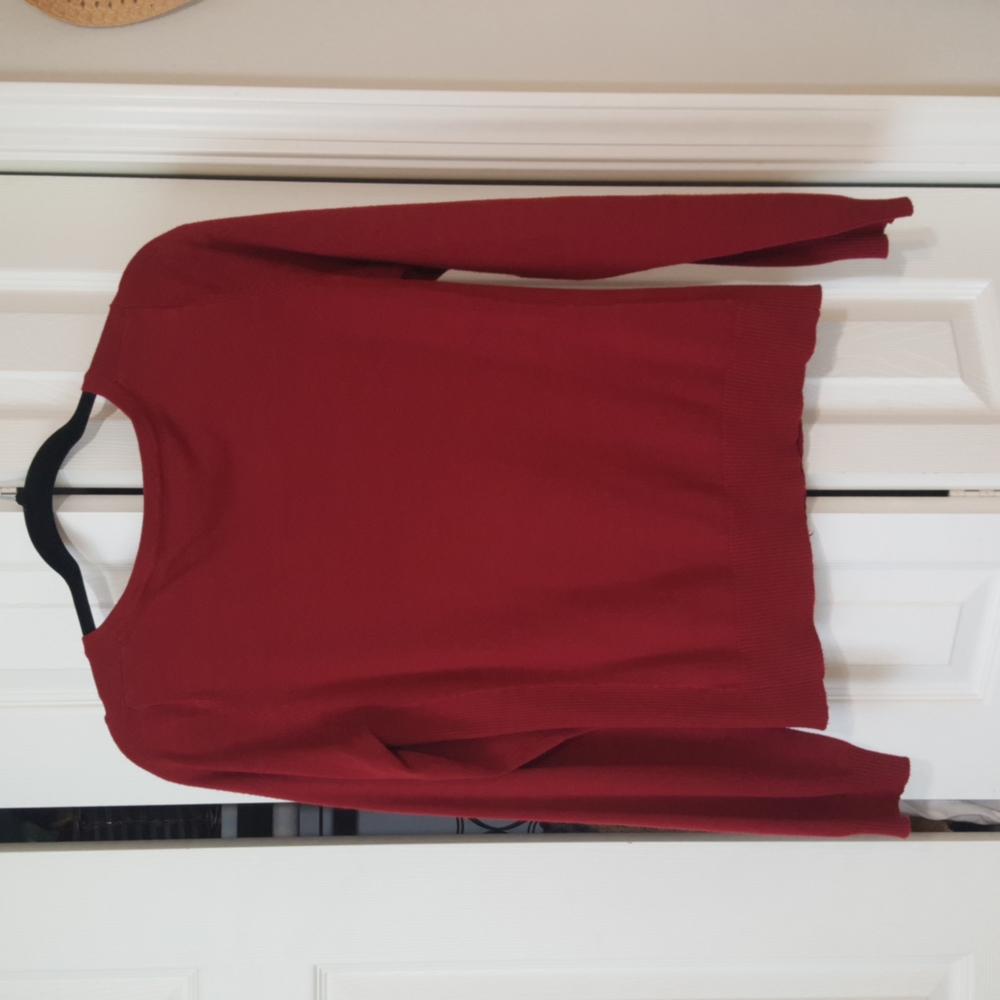 Maurices Red Button Up Sweater - Picture 4 of 4